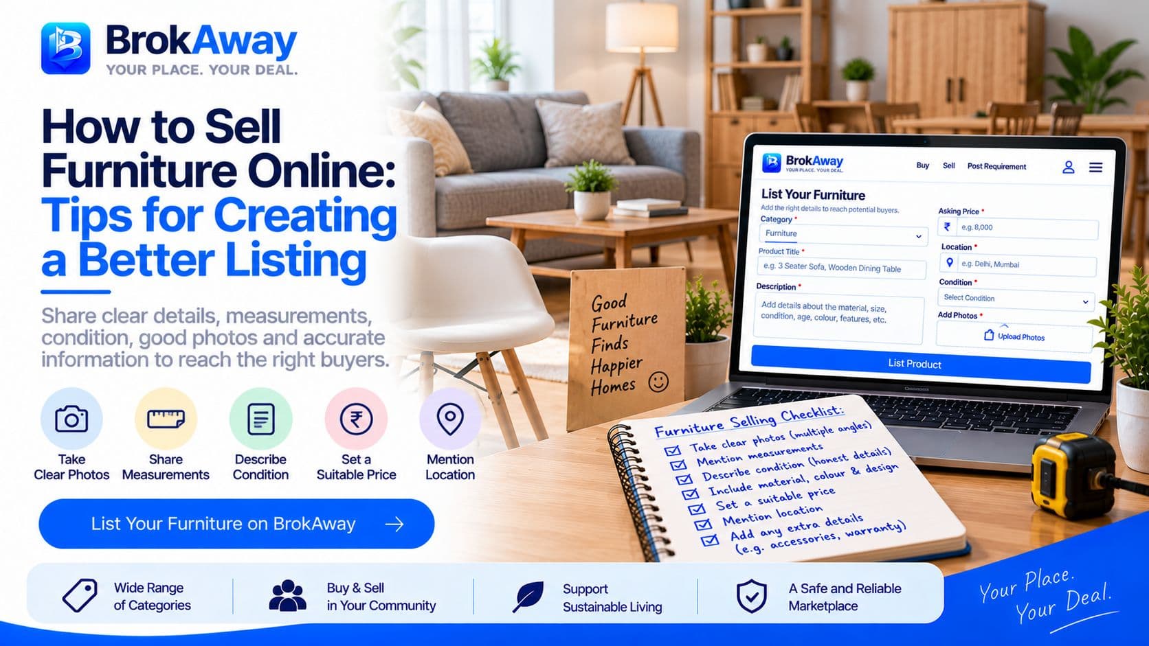 How to Sell Furniture Online: Tips for Creating a Better Listing
