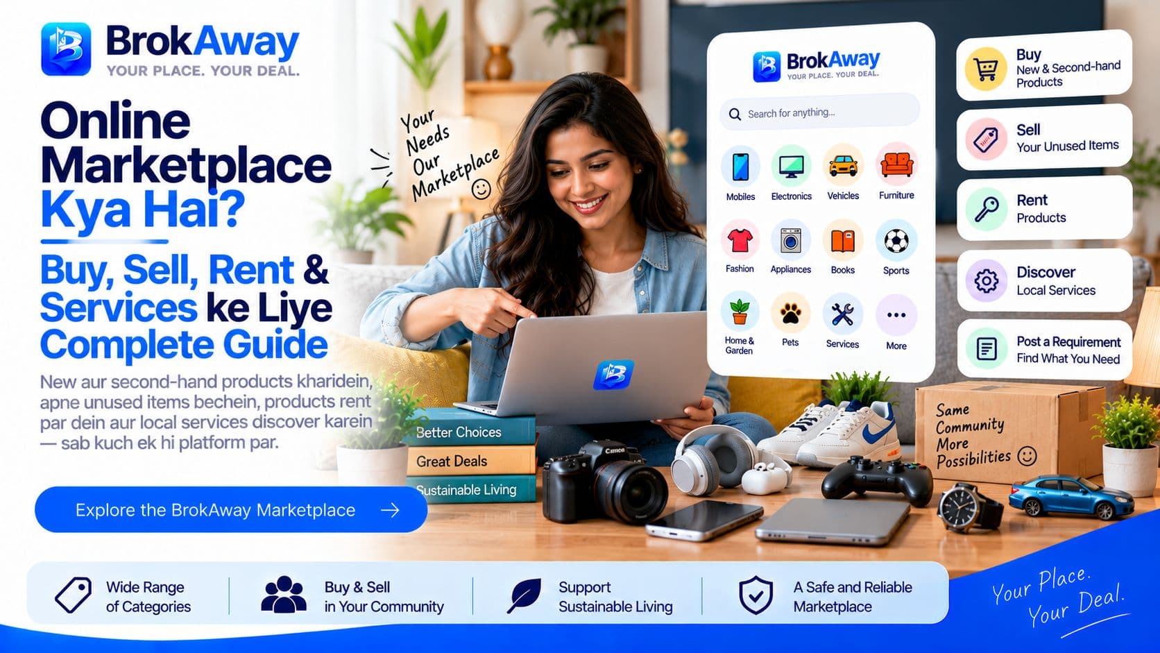 Online Marketplace Kya Hai? Buy, Sell, Rent & Services ke Liye Complete Guide
